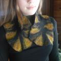 Scarf " Yellow Black " - Scarves & shawls - felting