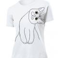 Kitty - Drawing on clothes - drawing