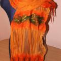 Orange scarf - Scarves & shawls - felting