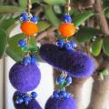 Easter eggs - Earrings - felting