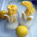 Lemon bunny - Shoes & slippers - felting