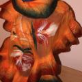 Orange - Wraps & cloaks - felting