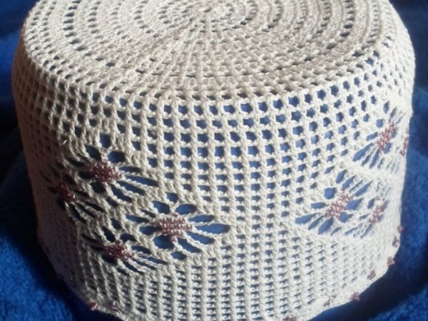 White Violet summer hat  - Hats 