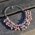 " Peach Spring " - Necklace - beadwork