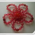 Red brooch - Brooches - beadwork