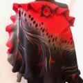 Black-gray-red party - Wraps & cloaks - felting