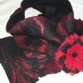 scarf, wrist warmers and flower - Kits - felting