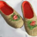 Slippers " cranberry " - Shoes & slippers - felting