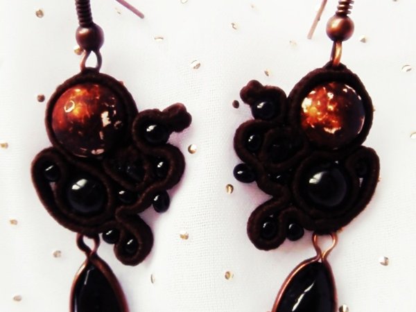 rudieji auskariukai - Earrings