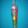 Tulips - Decorated bottles - making