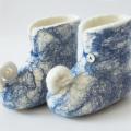 Marble snub-nosed - Shoes & slippers - felting
