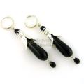 Earrings " Onyx " - Earrings - beadwork