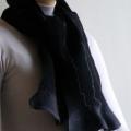 Scarf black / gray - Scarves & shawls - felting