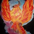 Phoenix - Oil painting - drawing