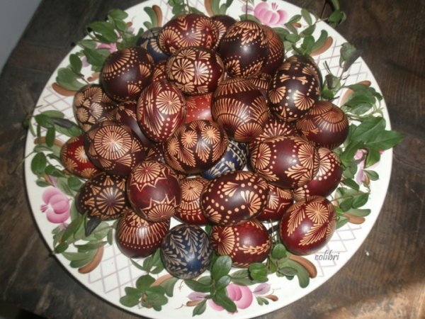 gathering eggs - Easter eggs