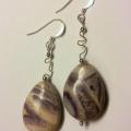 WING WING with purple agate - Earrings - beadwork