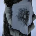 black and white double-sided - Wraps & cloaks - felting