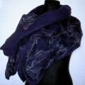 felting processes violet - Wraps & cloaks - felting
