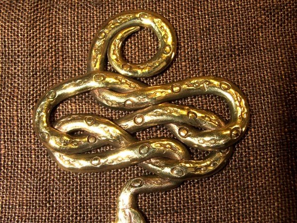 Pendant " The serpent curled " No.3 - Metal products