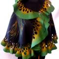 The black and green party felting processes - Wraps & cloaks - felting