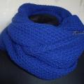 Blue infinity scarf - Scarves & shawls - knitwork