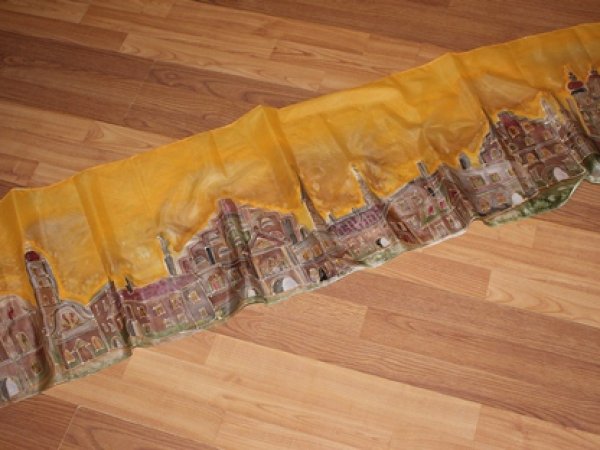 Painted silk shawl 2