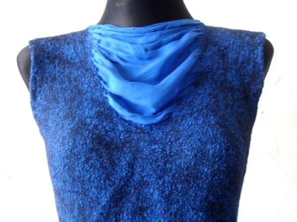 Felted merino wool velvet dress 2