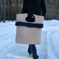 Handbag with ribbon - Handbags & wallets - felting