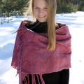 Lilac scarf - Scarves & shawls - felting