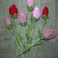 Roses from cotton - For interior - sewing