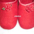 Purple girl - Shoes & slippers - felting