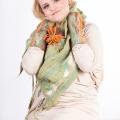 Veltas scarf linen and merino wool - Scarves & shawls - felting