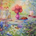 " Summer birthday " 100x60 - Oil painting - drawing