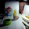 Super Mario - Pencil drawing - drawing