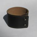 Classic black bracelet. - Leather articles - making