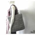 Grey wool and linen Velta manual - Handbags & wallets - felting