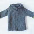 Gray with green jacket cuffs - Jackets & coats - felting