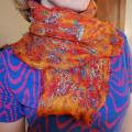 Rauduonasis - Scarves & shawls - felting