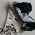 White-Black - Scarves & shawls - felting