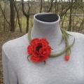 Just poppy - Necklaces - felting