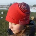 Cap " Red Teddy " - Hats - felting