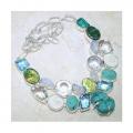 Semiprecious stones necklace - Necklace - beadwork