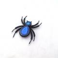 Blue brooch - spiders - Brooches - beadwork