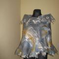 Gray-blue - Wraps & cloaks - felting