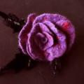 Rose Brooch - Brooches - felting