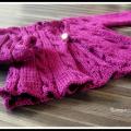 Violet cotton sweater - Children clothes - knitwork