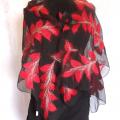 Black and red party - Wraps & cloaks - felting