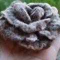 Linen - Flowers - felting