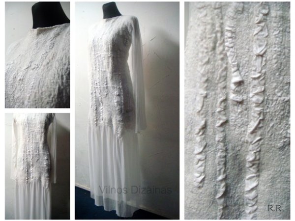 Felted wool and silk dress bride - Dresses