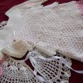 Crocheted christening dress - Baptism clothes - needlework